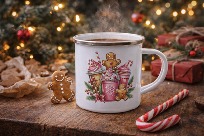 Custom Printed Enamel Mug – Personalised Sublimation Camping Mug