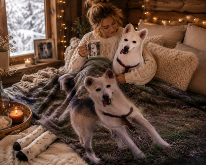 Personalized Winter Cozy Set – Blanket, Mug, Socks & Cuddle Buddie