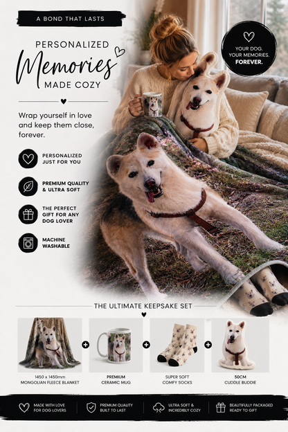 Personalized Winter Cozy Set – Blanket, Mug, Socks & Cuddle Buddie