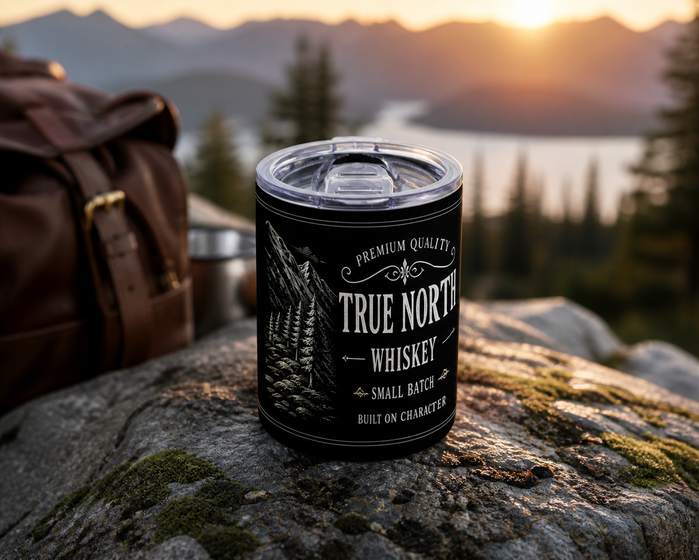 Custom Printed Whiskey Tumbler – 12oz Stainless Steel