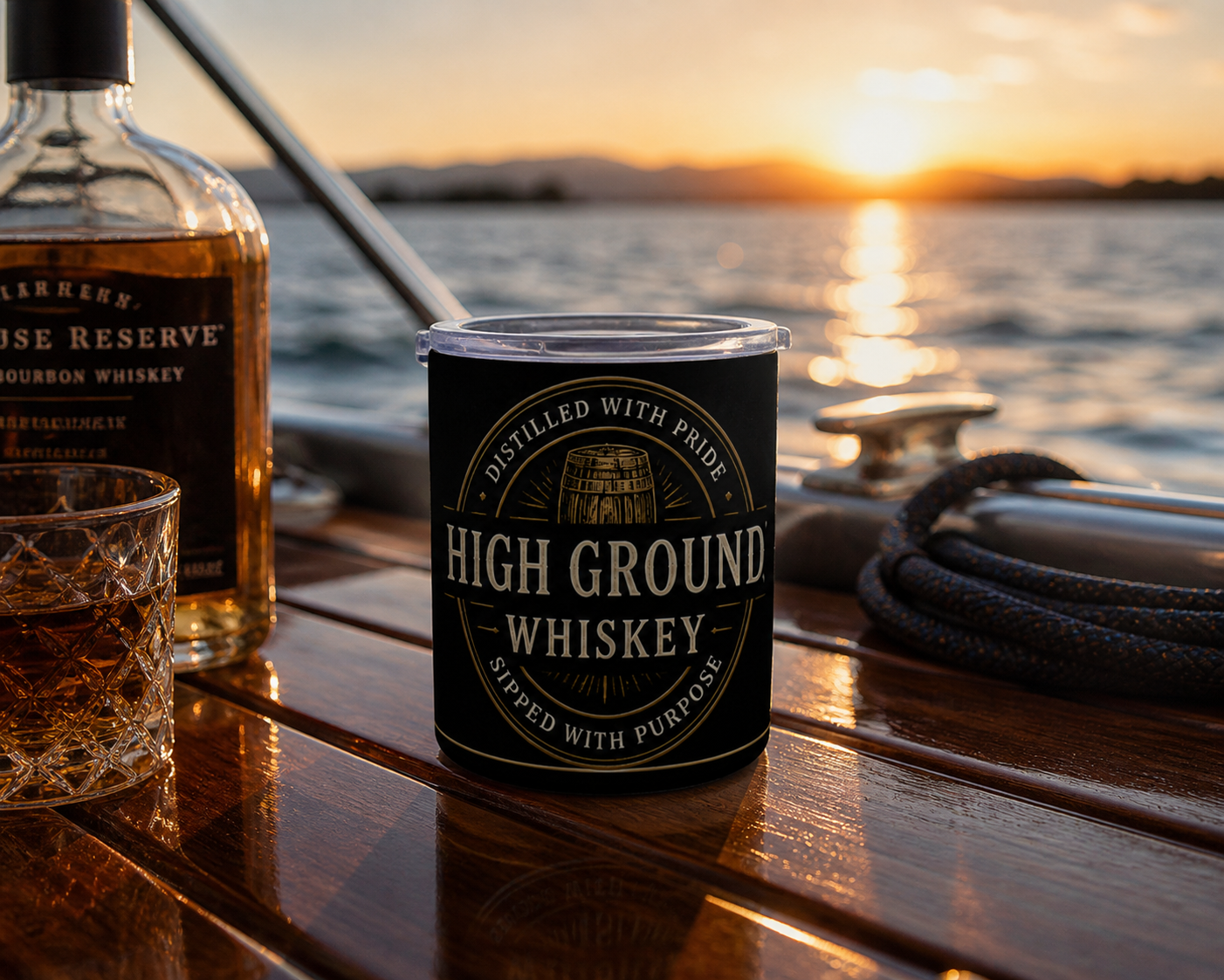 Custom Printed Whiskey Tumbler – 12oz Stainless Steel