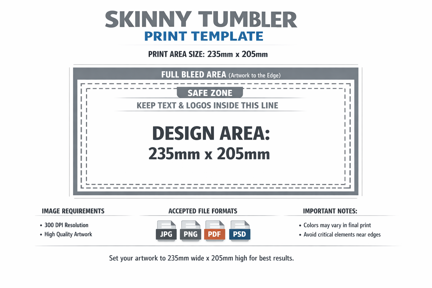 20oz Skinny Tumbler – Custom Printed Personalised Drinkware