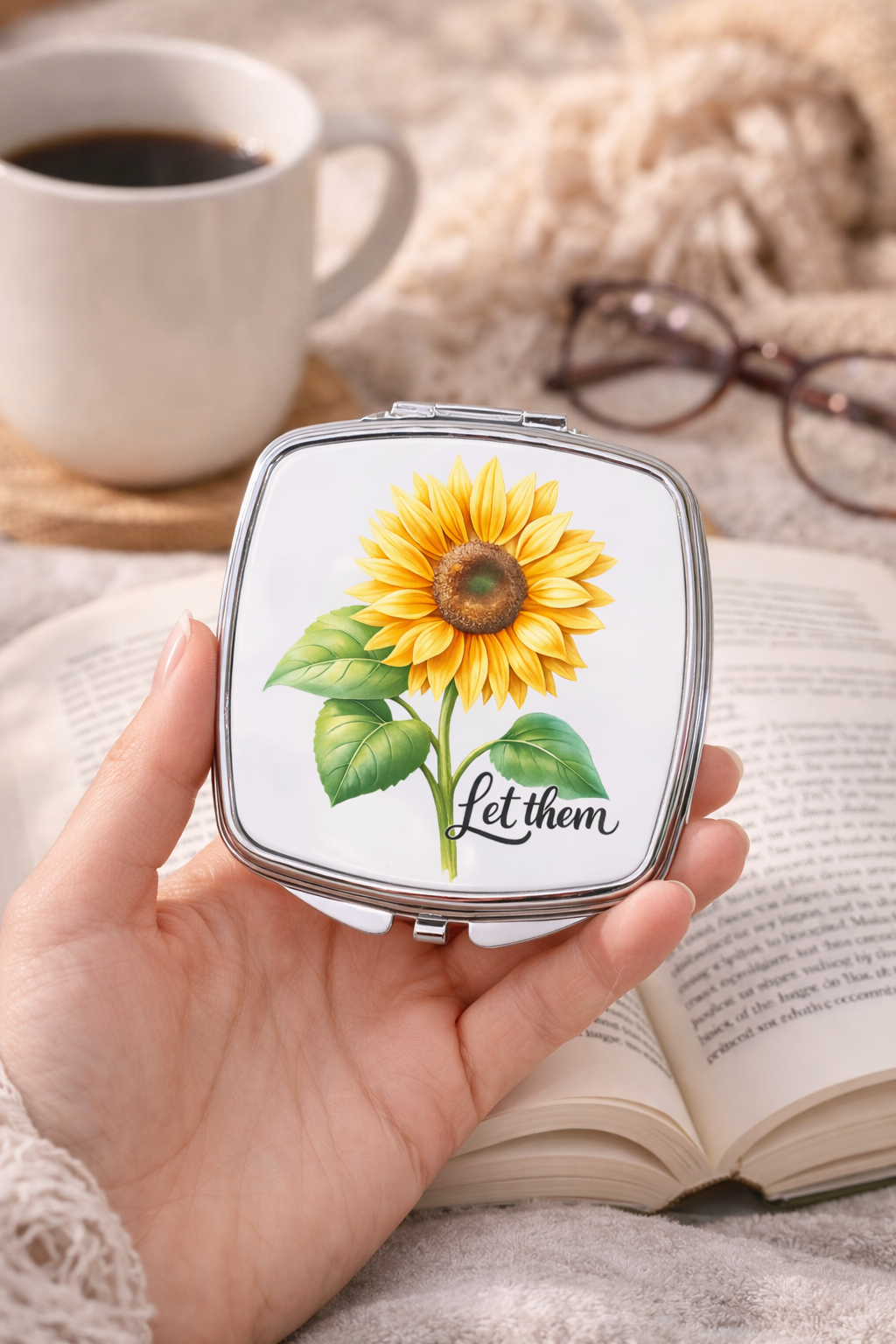 Square Compact Mirror – Custom Printed Personalised Pocket Mirror