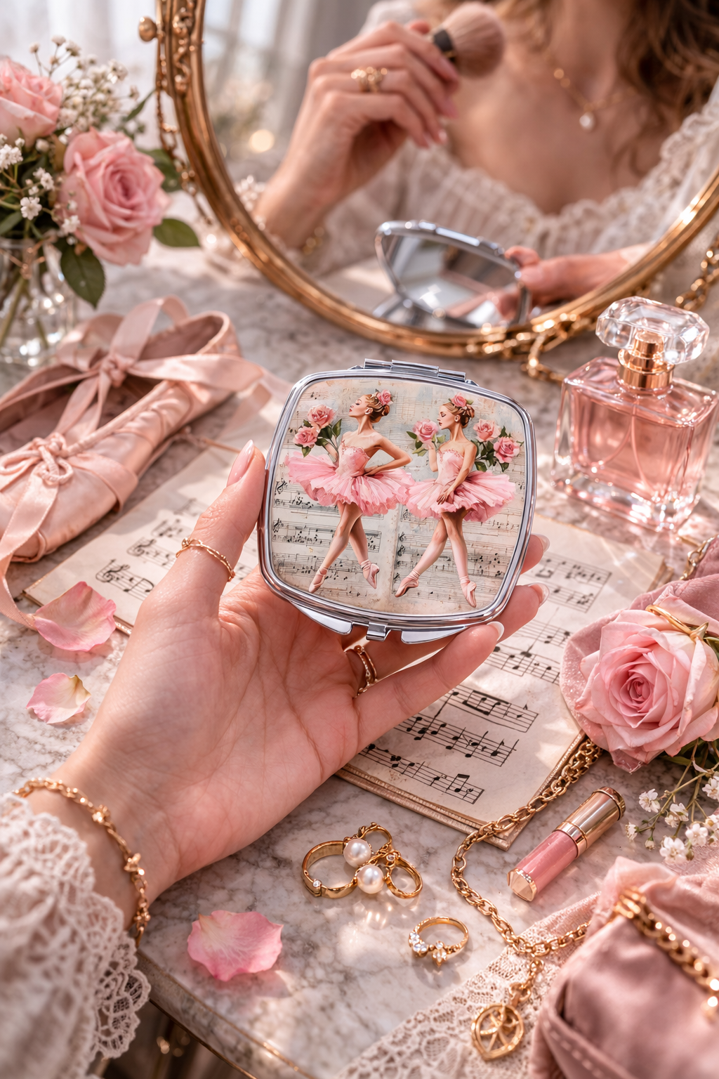 Square Compact Mirror – Custom Printed Personalised Pocket Mirror