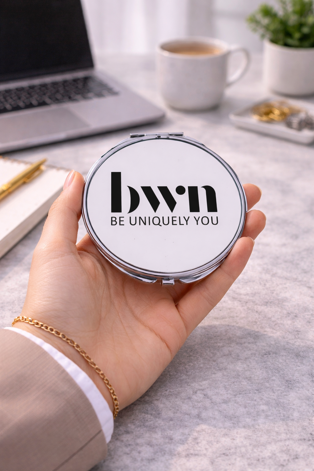 Round Compact Mirror – Custom Printed Personalised Pocket Mirror