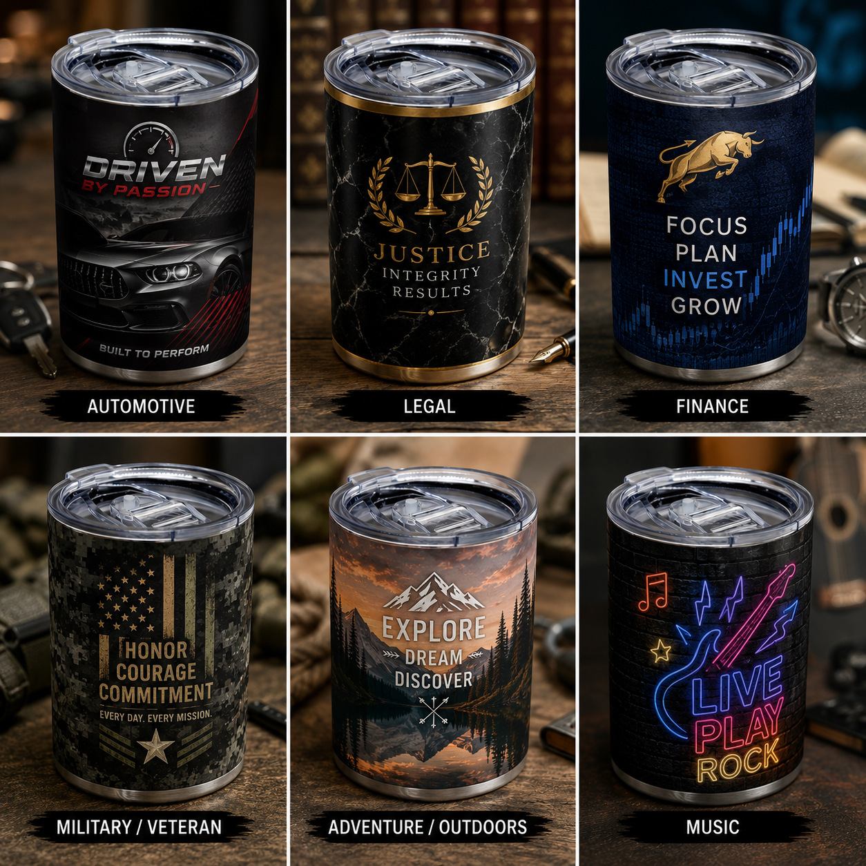 Custom Printed Whiskey Tumbler – 12oz Stainless Steel