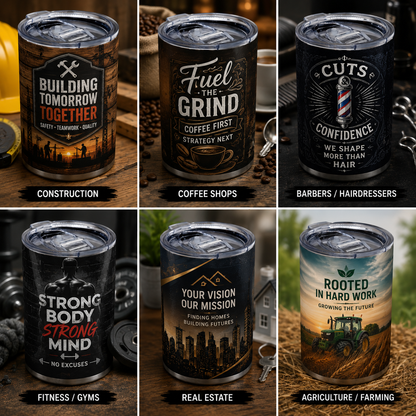 Custom Printed Whiskey Tumbler – 12oz Stainless Steel