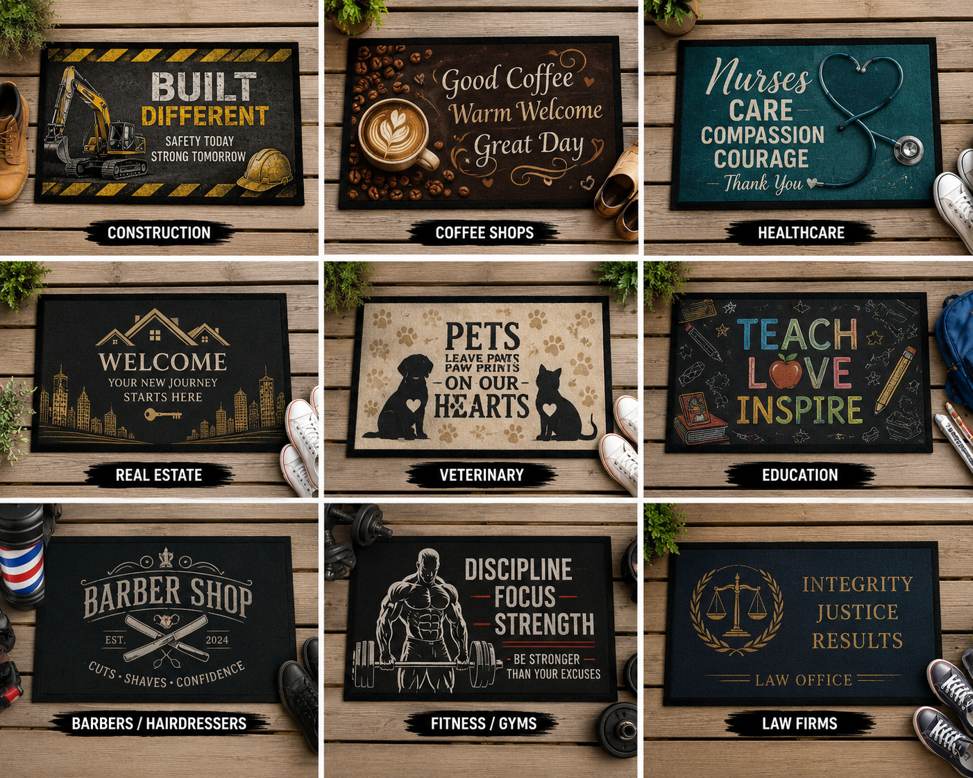 Custom Printed Doormat (600x400mm) | Personalised Welcome Mat | Indoor/Outdoor Entry Mat