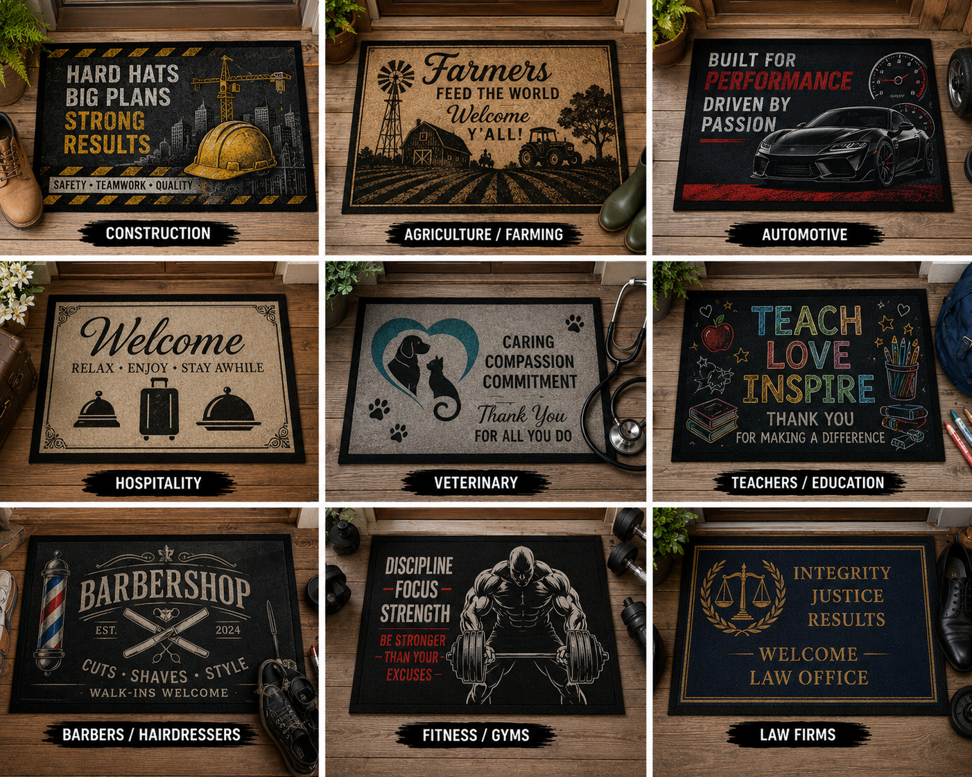 Custom Printed Doormat (600x400mm) | Personalised Welcome Mat | Indoor/Outdoor Entry Mat