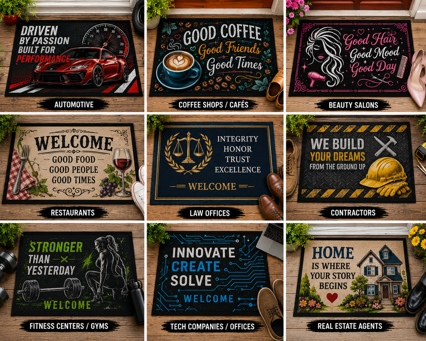 Custom Printed Doormat (600x400mm) | Personalised Welcome Mat | Indoor/Outdoor Entry Mat