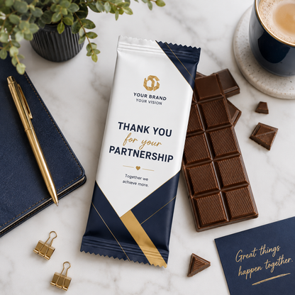 Personalised 80g Chocolate Slab with Custom Wrapper – Sweet Branded Gift