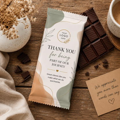 Personalised 80g Chocolate Slab with Custom Wrapper – Sweet Branded Gift