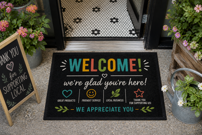Custom Printed Doormat (600x400mm) | Personalised Welcome Mat | Indoor/Outdoor Entry Mat