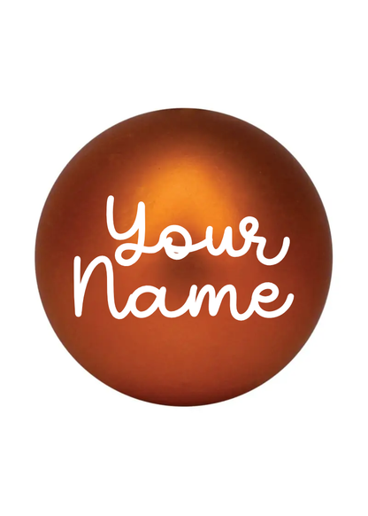 Personalised Christmas Bauble with Custom Vinyl Name