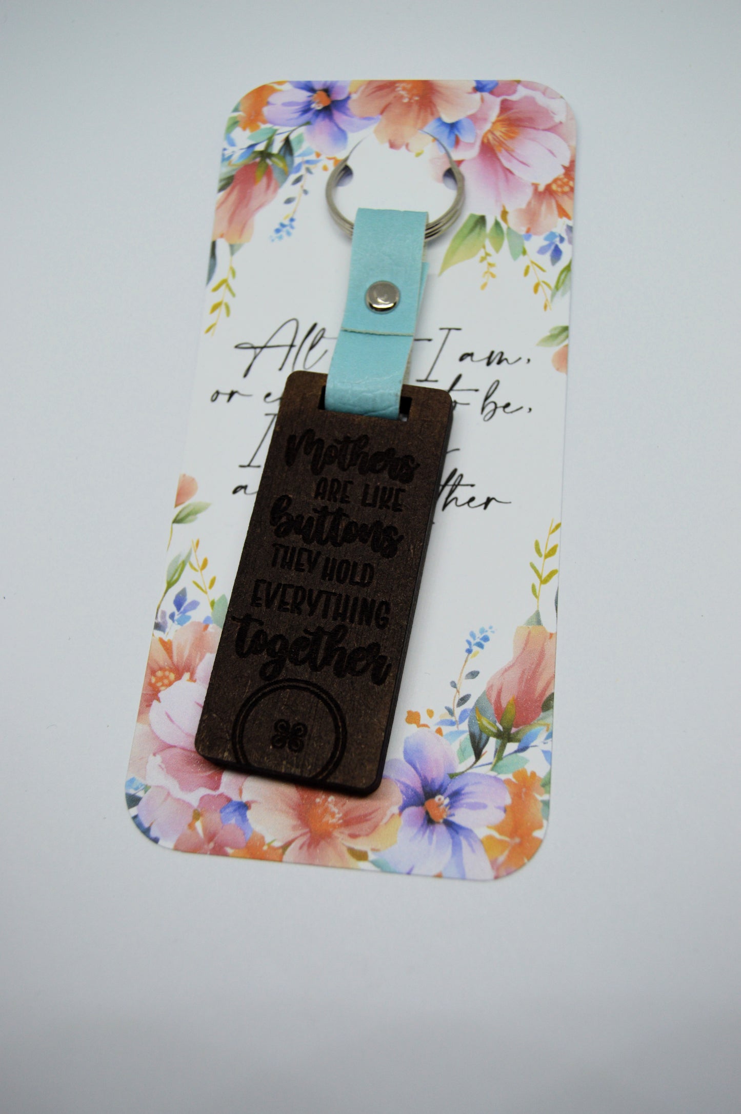 Mothers Day Photo Frame keyring with Faux leather strap 6