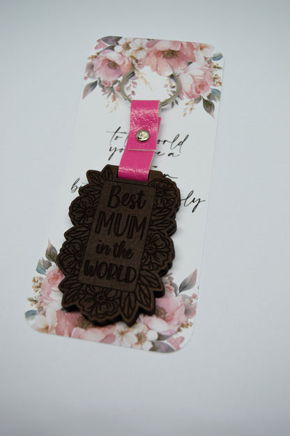 Mothers Day Photo Frame keyring with Faux leather strap 8
