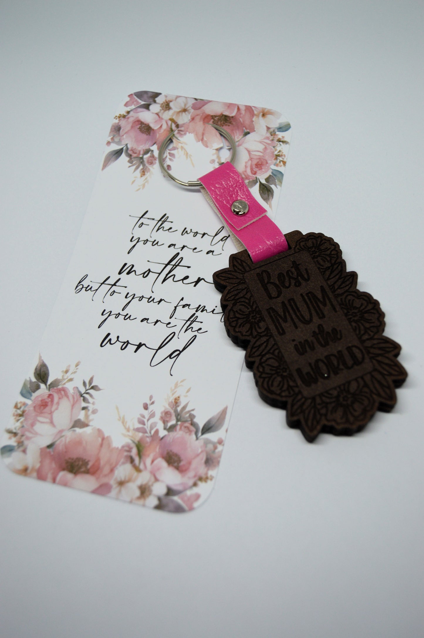 Mothers Day Photo Frame keyring with Faux leather strap 8