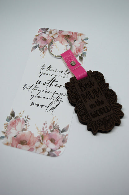 Mothers Day Photo Frame keyring with Faux leather strap 8