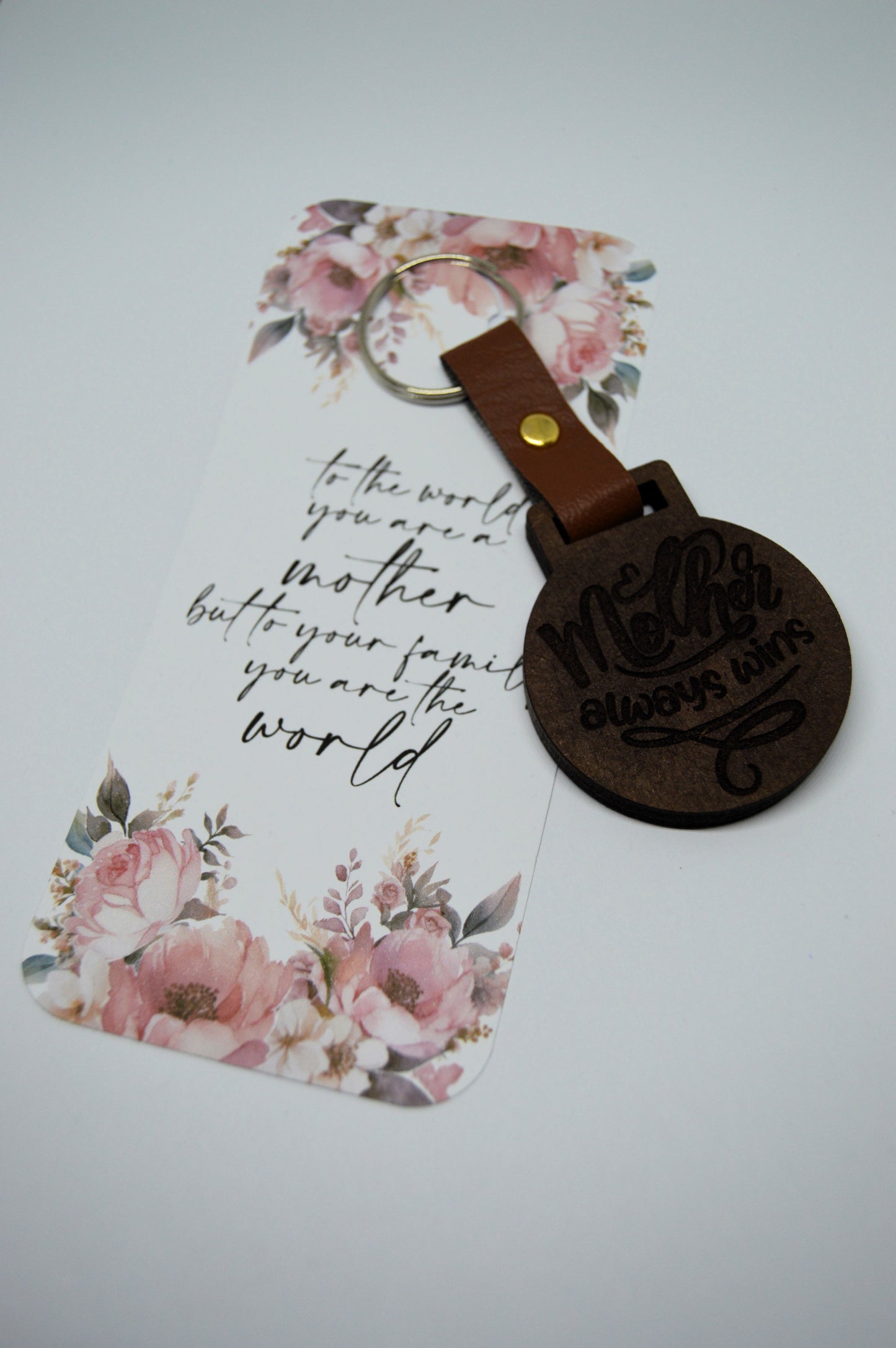 Mothers Day Photo Frame keyring with Faux leather strap 9