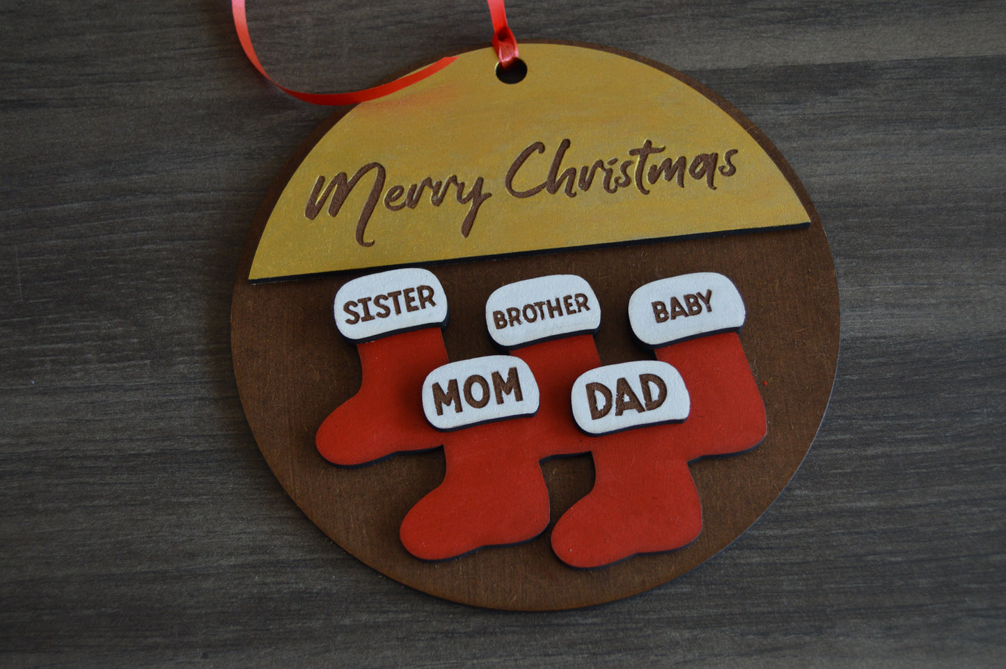 Personalized Family Stockings Ornament