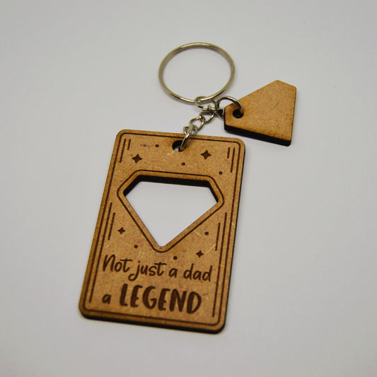 Father's Day Keyring with Charm - A Legend