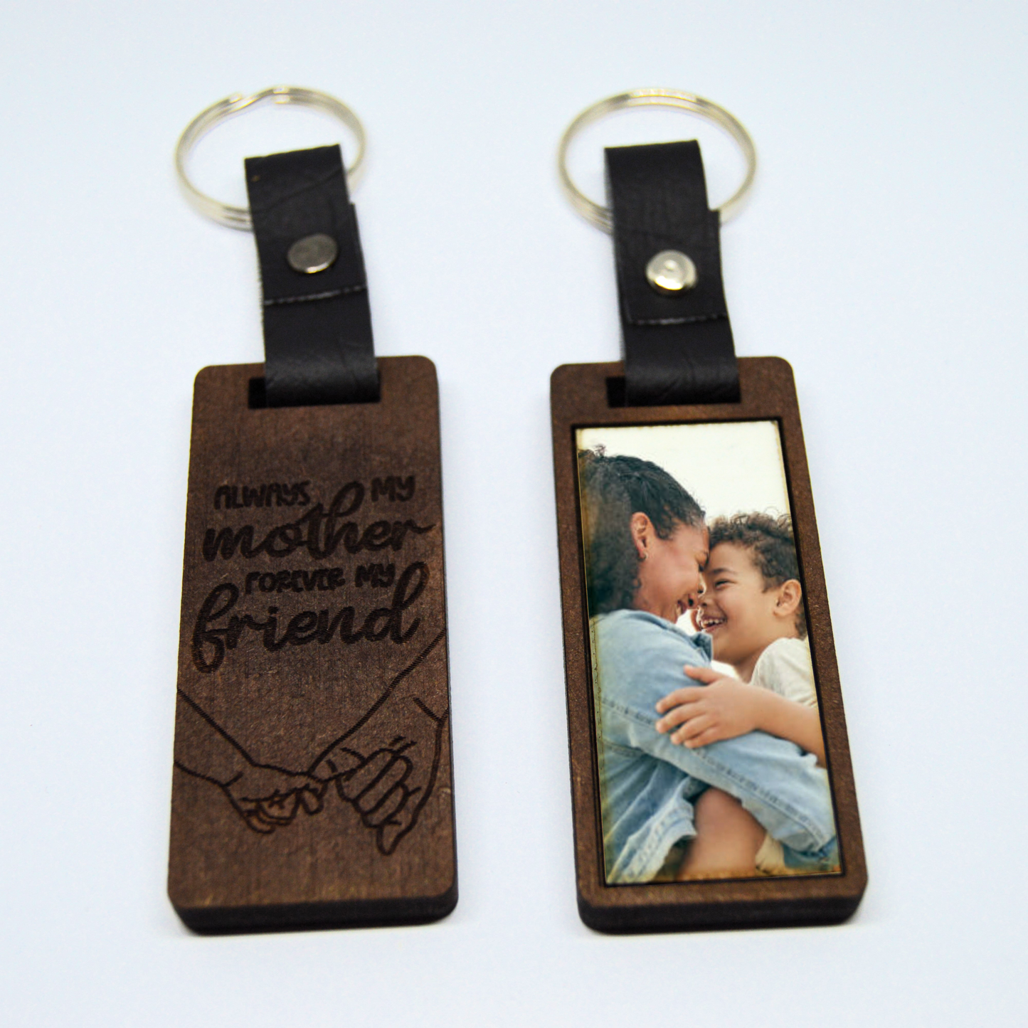 Mothers Day Photo Frame keyring with Faux leather strap 3