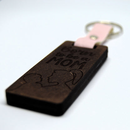 Mothers Day Photo Frame keyring with Faux leather strap 1