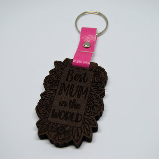 Mothers Day Photo Frame keyring with Faux leather strap 8