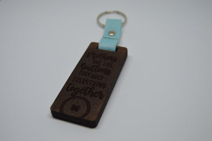 Mothers Day Photo Frame keyring with Faux leather strap 6