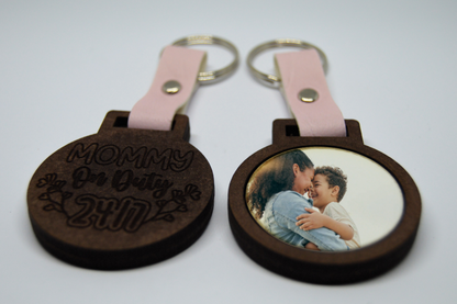 Mothers Day Photo Frame keyring with Faux leather strap 4
