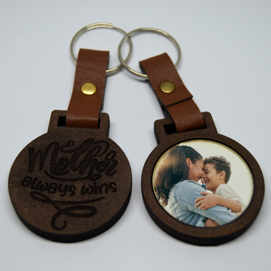 Mothers Day Photo Frame keyring with Faux leather strap 9