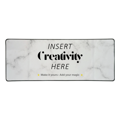 Custom Printed Bar or Desk Mat – 780×300mm Rubber Base with Sewn Edges