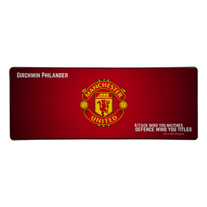 Custom Printed Bar or Desk Mat – 780×300mm Rubber Base with Sewn Edges