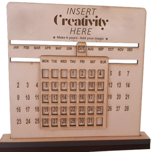 Laser-Cut & Engraved Eternal Desk Calendar – Custom Branded