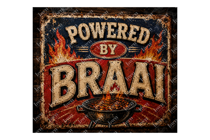 Premium 20oz Straight Tumbler Wrap Design - Powered by Braai