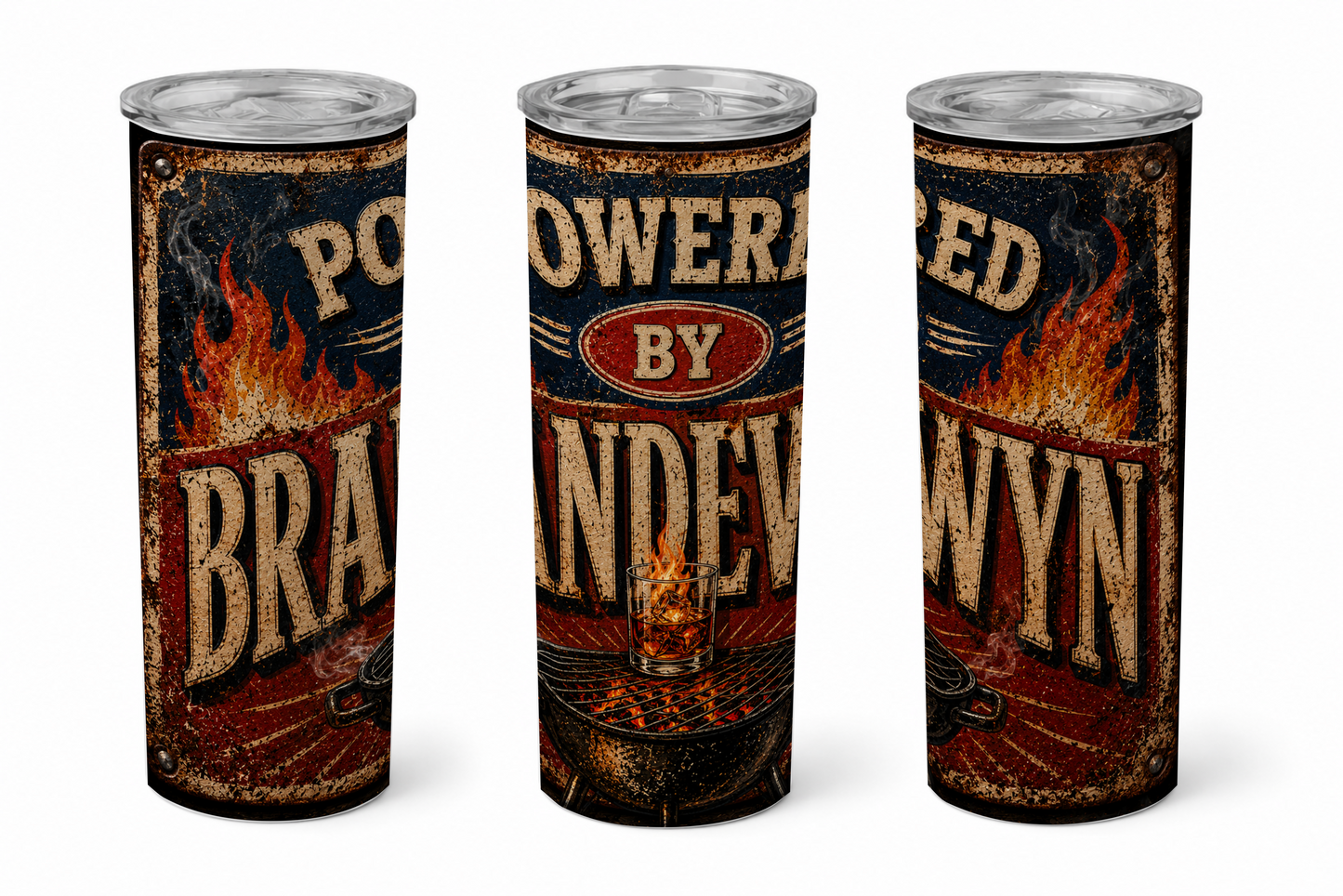 Premium 20oz Straight Tumbler Wrap Design - Powered by Brandewyn