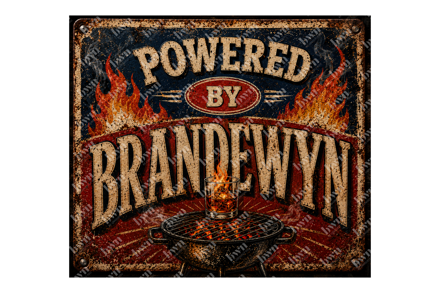 Premium 20oz Straight Tumbler Wrap Design - Powered by Brandewyn