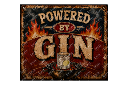 Premium 20oz Straight Tumbler Wrap Design - Powered by Gin