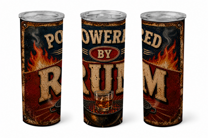 Premium 20oz Straight Tumbler Wrap Design - Powered by Rum