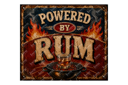 Premium 20oz Straight Tumbler Wrap Design - Powered by Rum