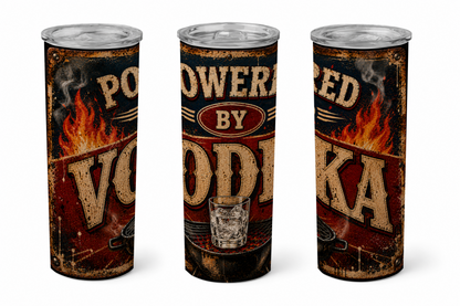 Premium 20oz Straight Tumbler Wrap Design - Powered by Vodka