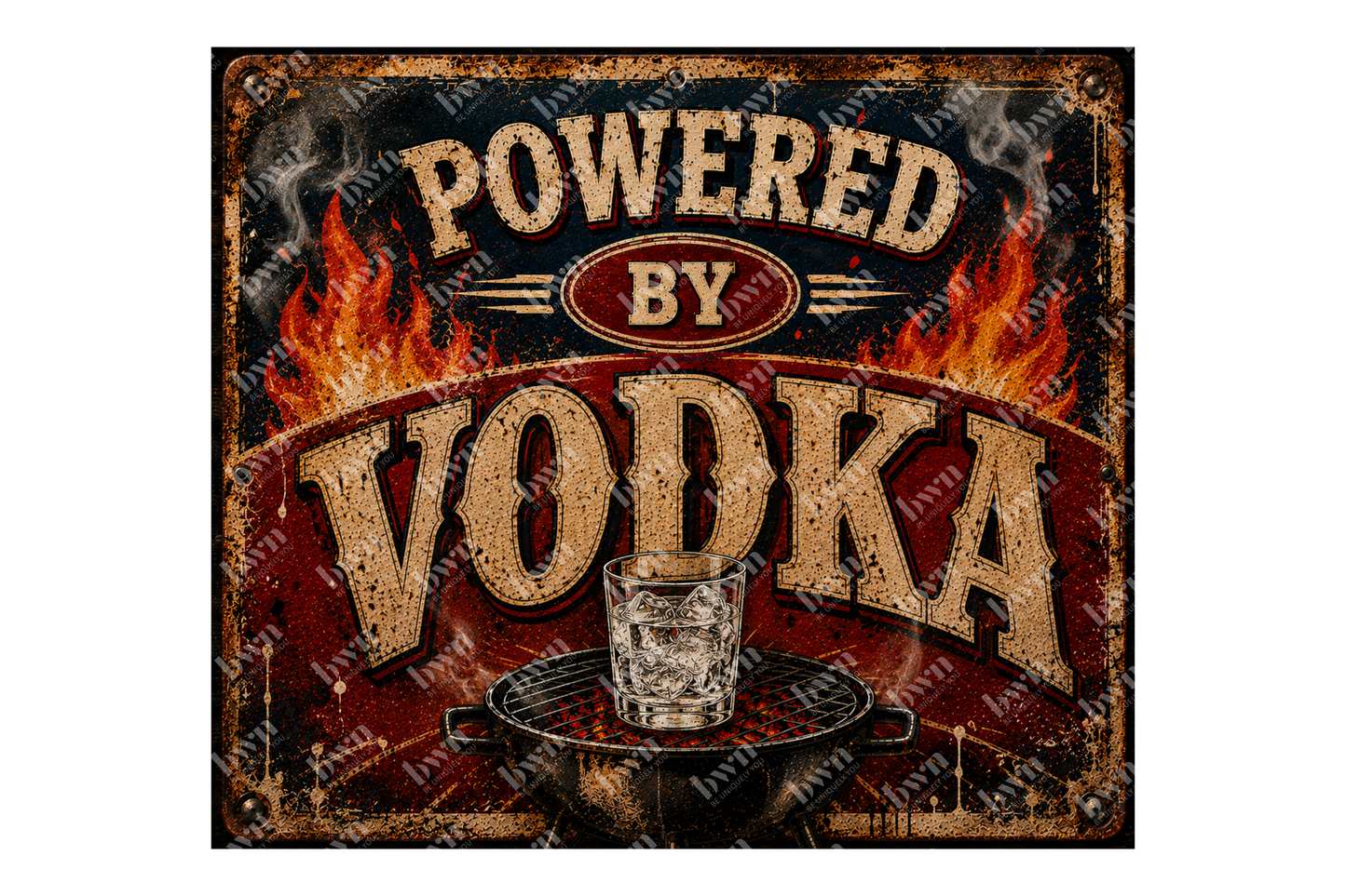 Premium 20oz Straight Tumbler Wrap Design - Powered by Vodka