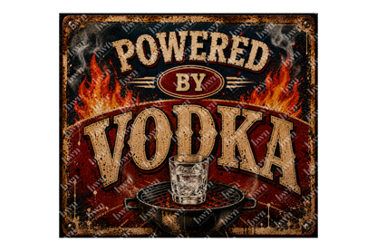 Premium 20oz Straight Tumbler Wrap Design - Powered by Vodka