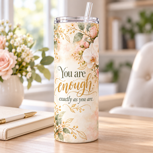 Already Enough 20oz Tumbler – desk view
