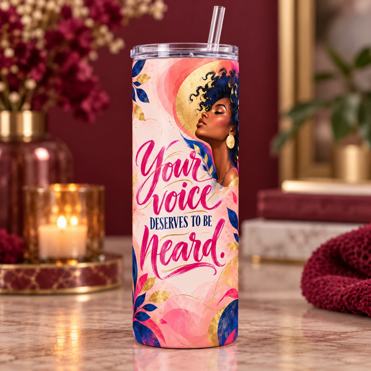 Bold Voice 20oz Tumbler – lifestyle view
