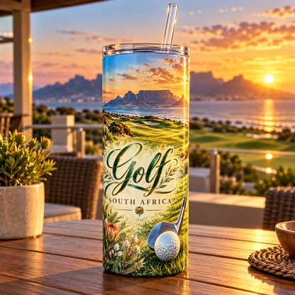 Cape Golf Sunset 20oz Tumbler – lifestyle view
