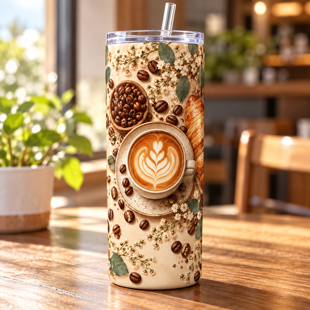 Coffee And Calm 20oz Tumbler – lifestyle view