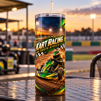 Dirt Kart Racing 20oz Tumbler – lifestyle view