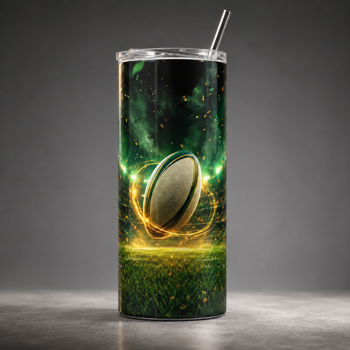 Emerald Rugby Stadium Night – 20oz Tumbler product mockup