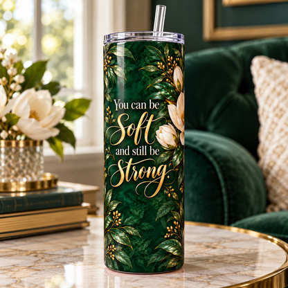 Emerald Strength 20oz Tumbler – lifestyle view